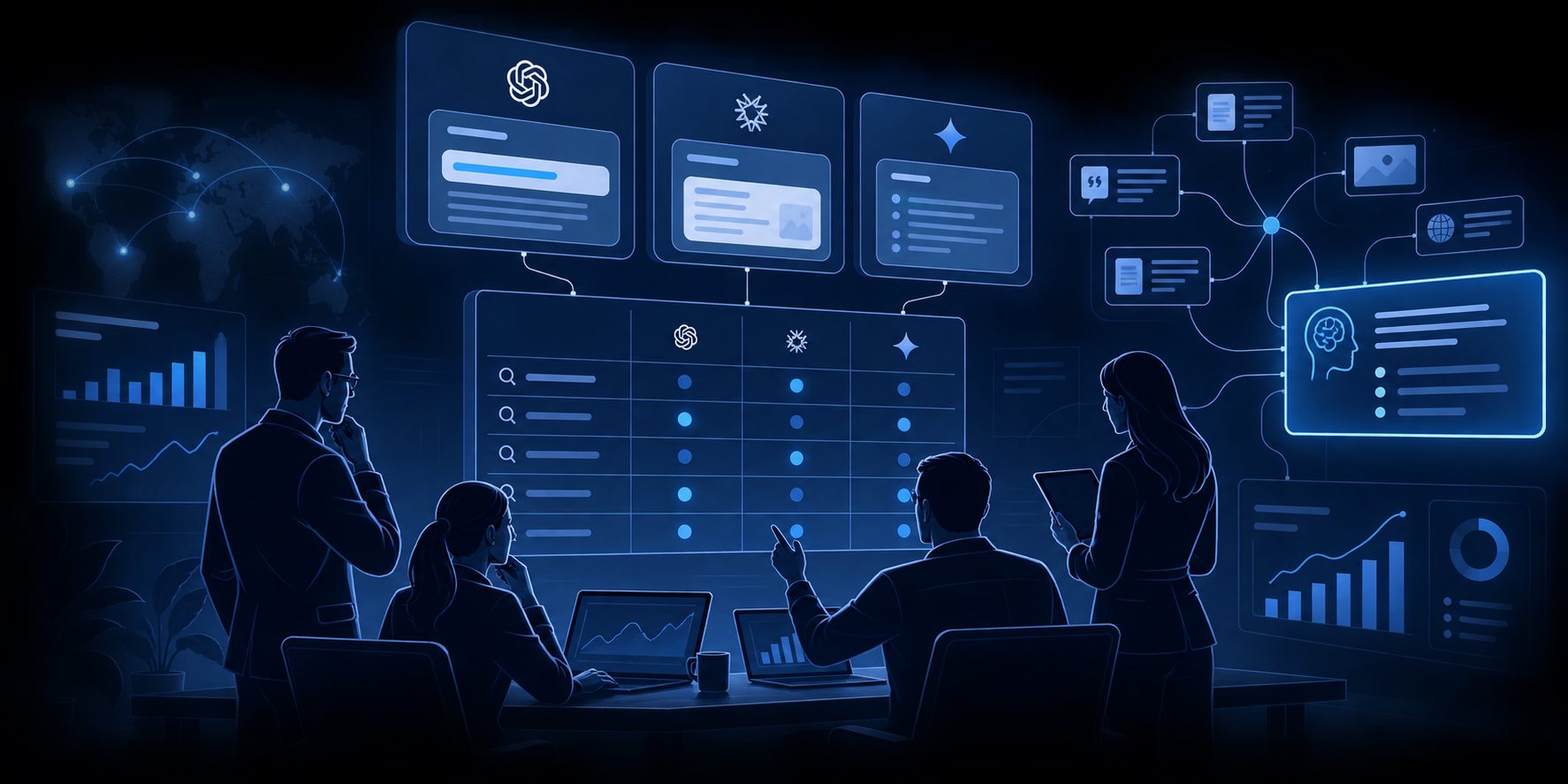 Prompt portfolio matrix for AI search visibility measurement
