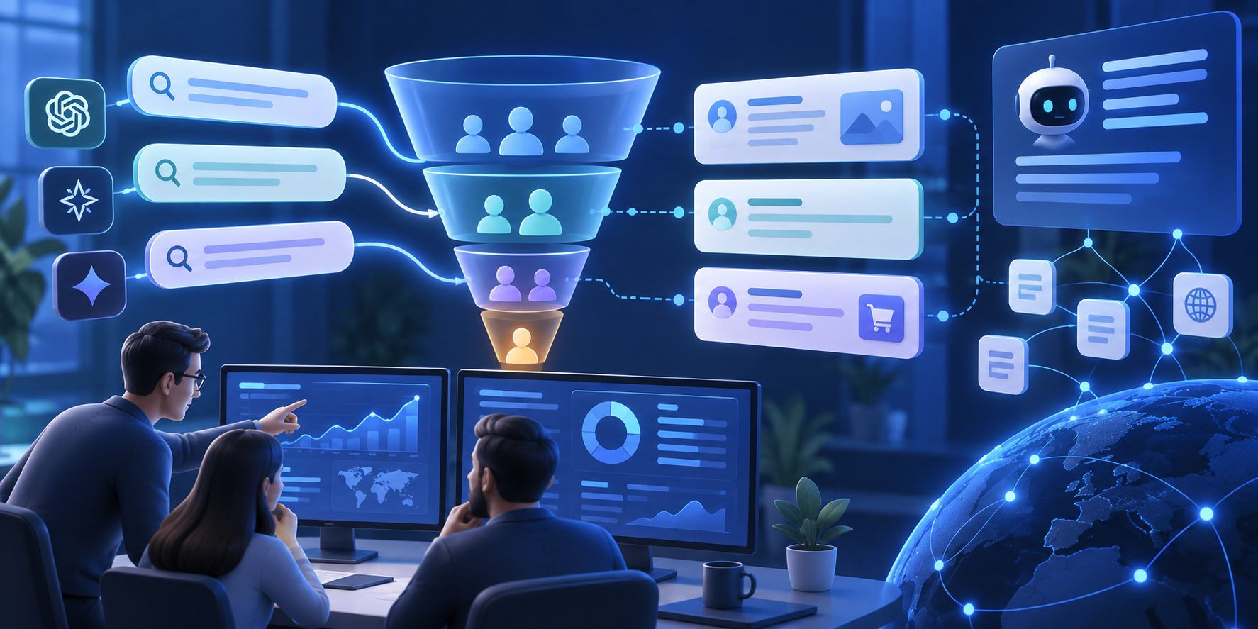 B2B buyer journey prompts in AI search mapped across the SaaS funnel