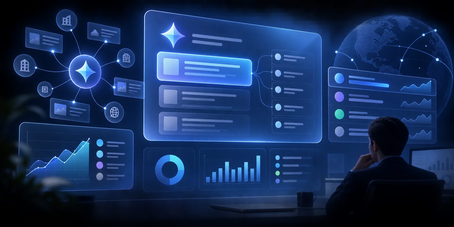 Gemini share of voice for B2B measurement dashboard with presence, position, citations, and competitors