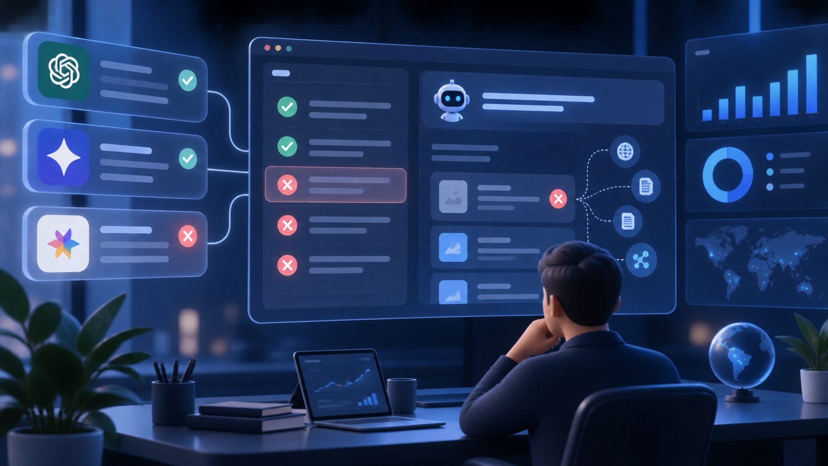 find prompts where brand is not recommended in an AI search visibility dashboard