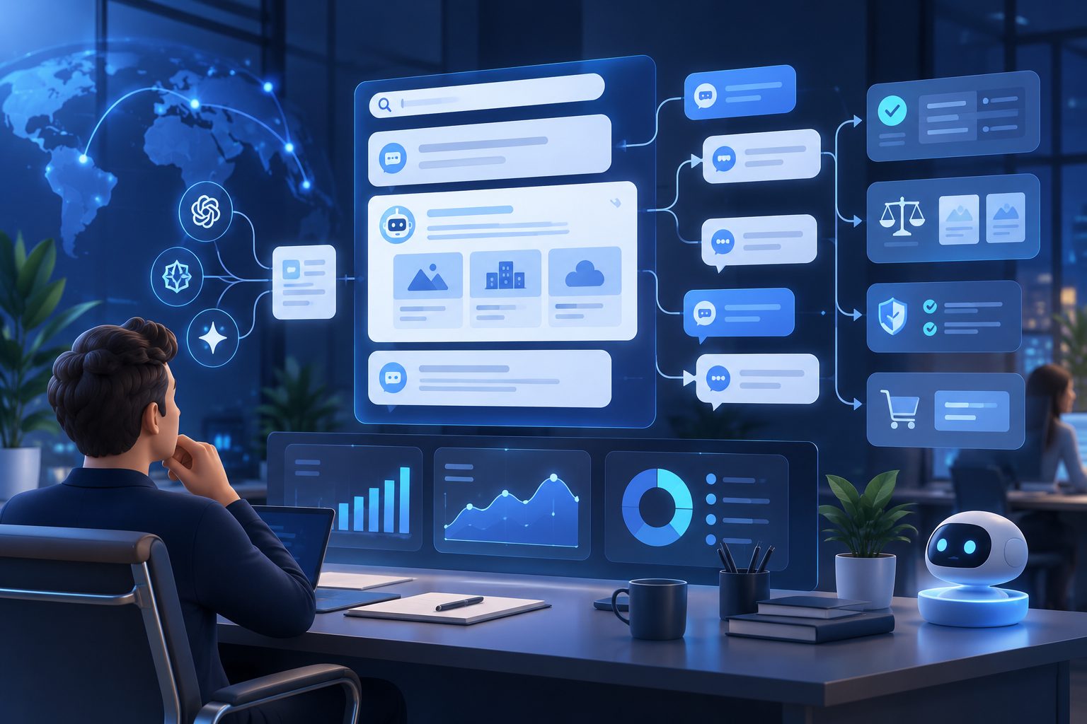 Multi-turn SaaS buyer prompt tree from discovery through product validation
