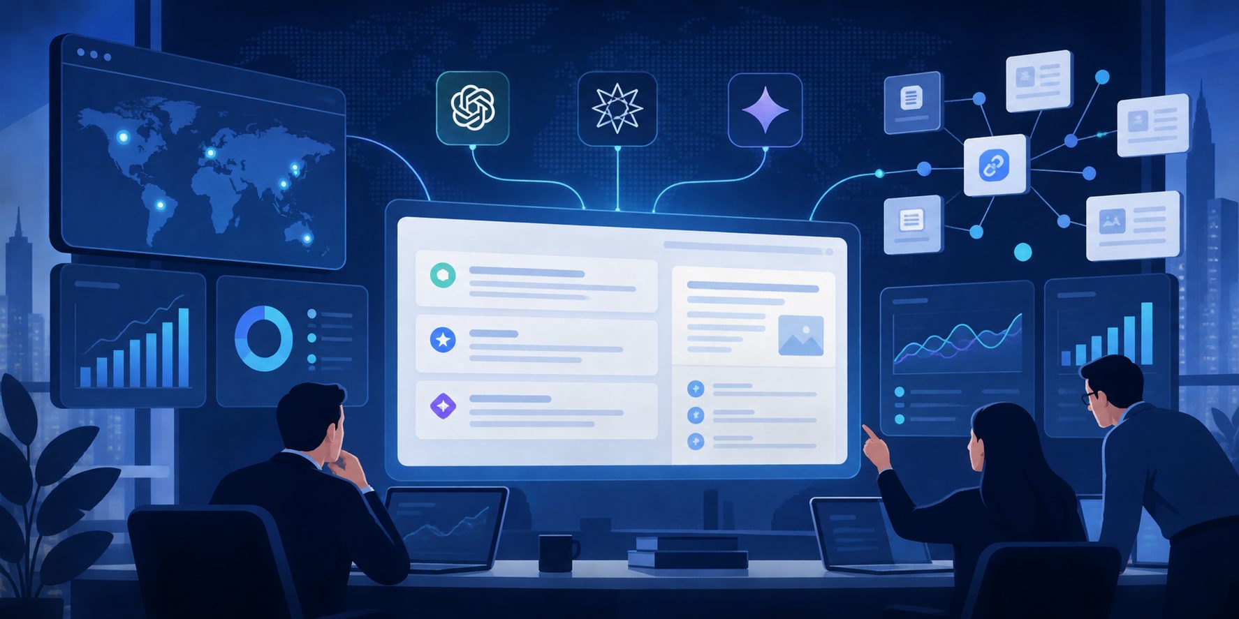Cross-engine GEO audit dashboard for enterprise software visibility