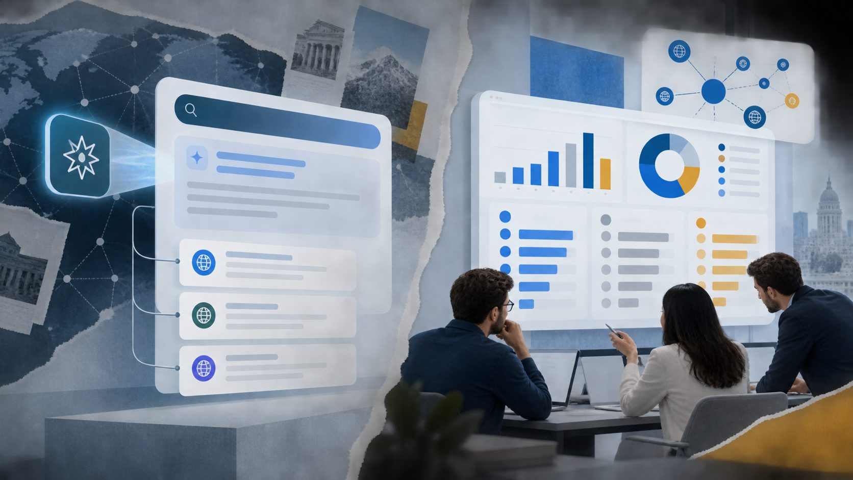 Dashboard comparing Perplexity citation domains, URLs, and competitor source gaps