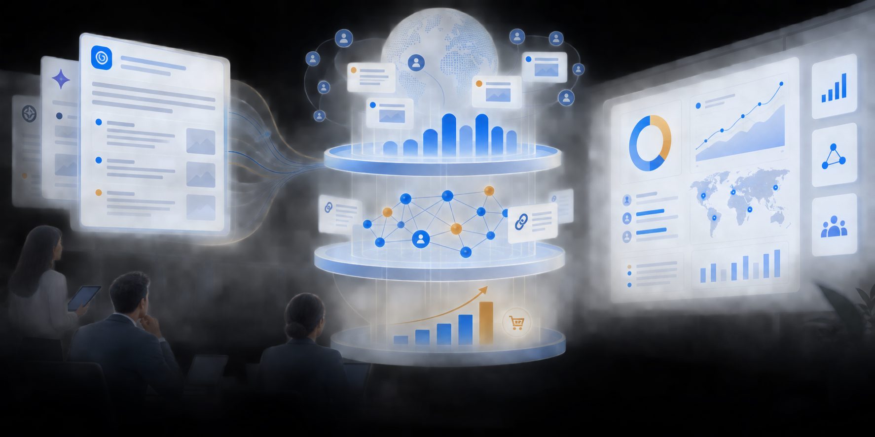 AI search metrics for CMO reporting scorecard with visibility, influence, and revenue layers