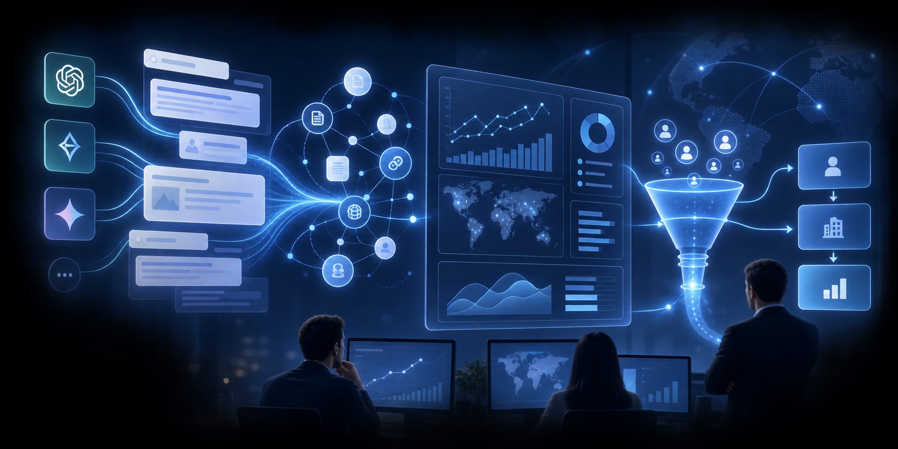 B2B SaaS GEO measurement framework connecting AI visibility metrics to pipeline