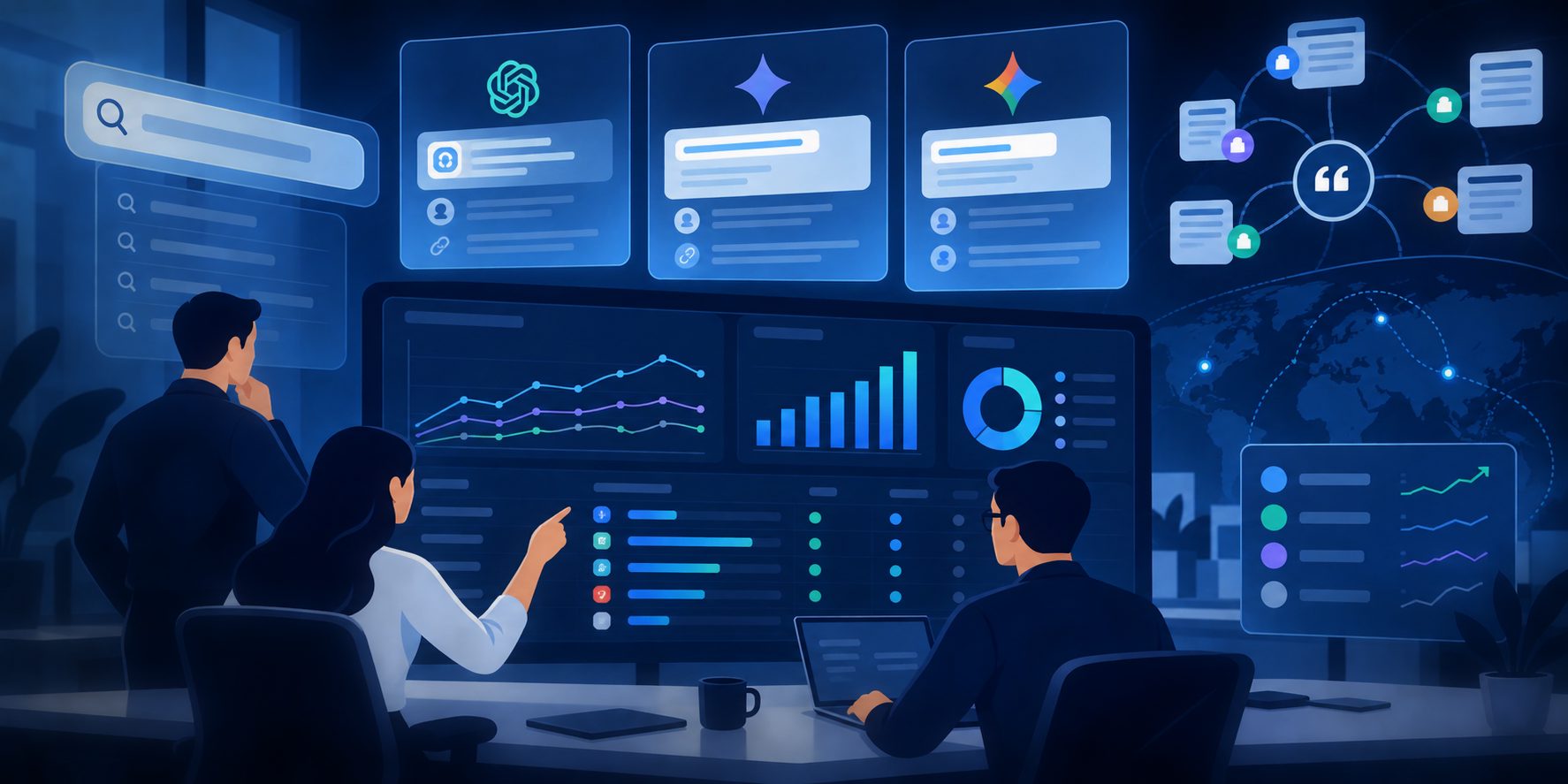 AI citation tracking dashboard for B2B SaaS competitors and buyer prompts