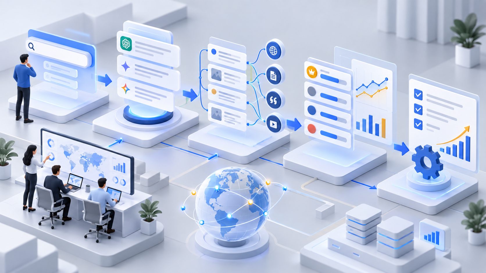 Daily AI competitor tracking workflow from buyer prompts to answer evidence and optimization actions