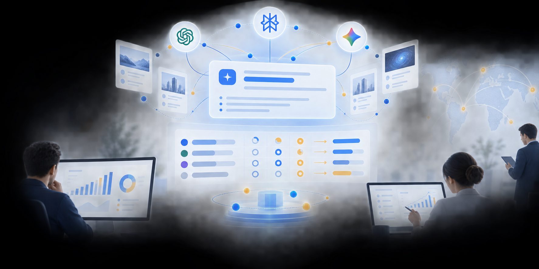 Perplexity competitor gap matrix mapping visibility metrics to optimization actions