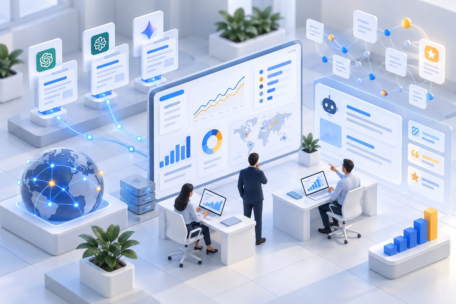 Dashboard for tracking enterprise brand recall in large language models
