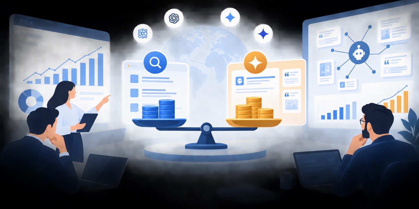 SEO and GEO budget allocation using the Base-and-Bet model