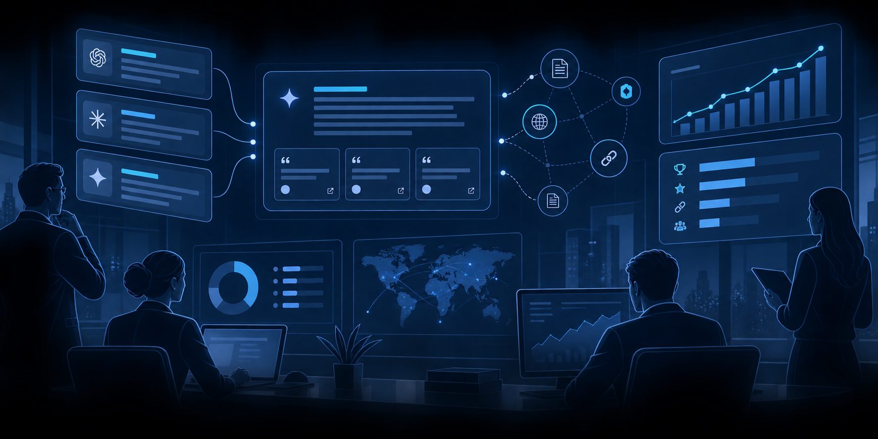 Enterprise SaaS AI attribution dashboard with account-level evidence tiers