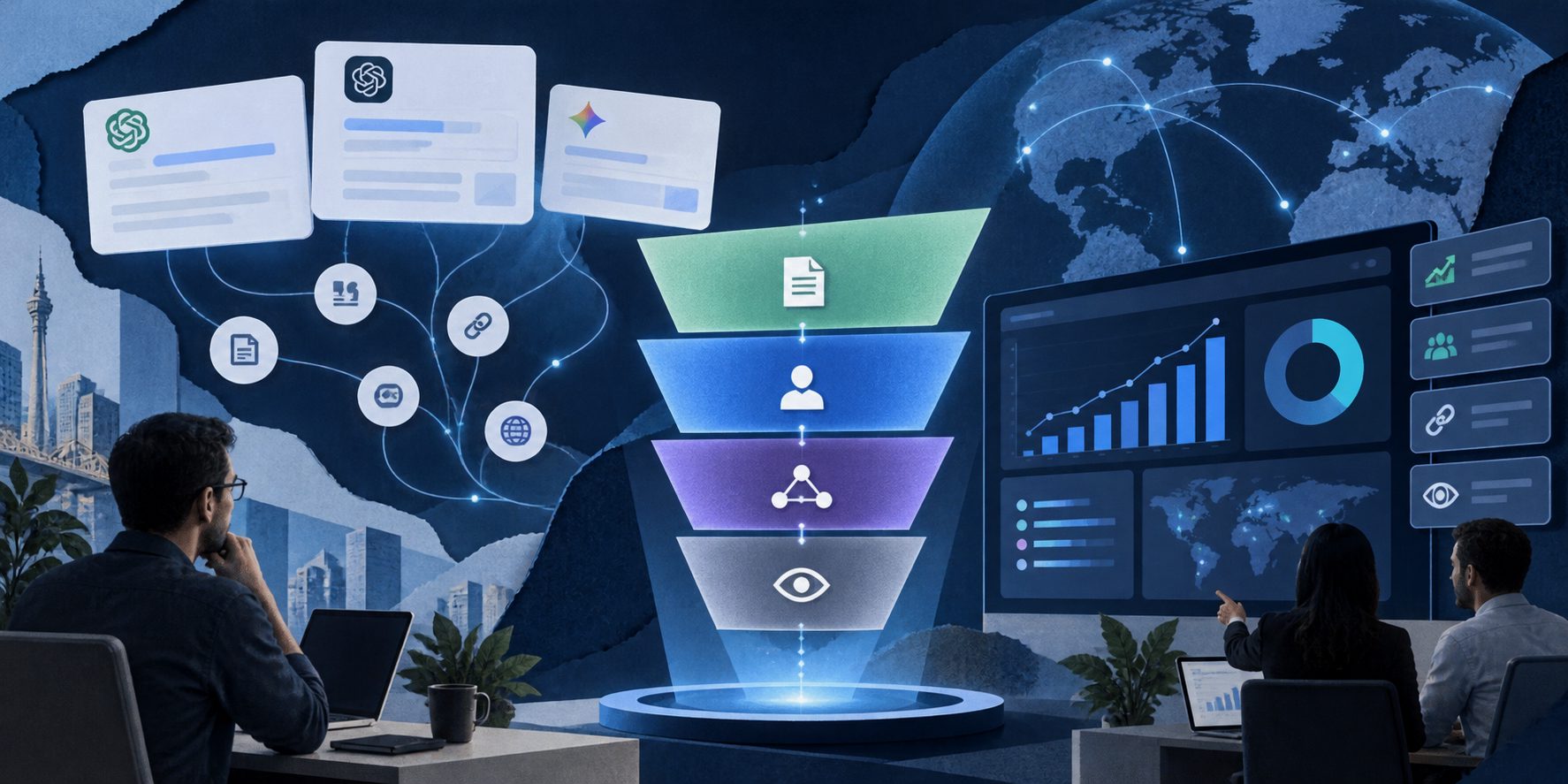 AEO attribution hierarchy separating observed, declared, modeled, and visibility-only evidence