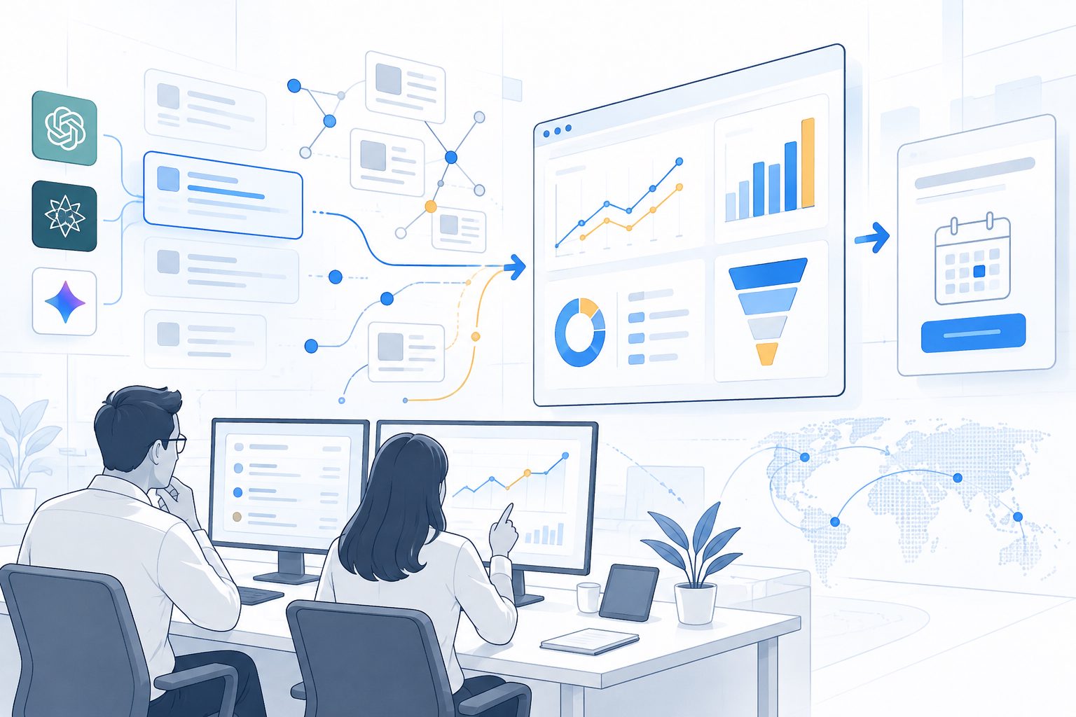 ChatGPT referral and assisted demo attribution dashboard