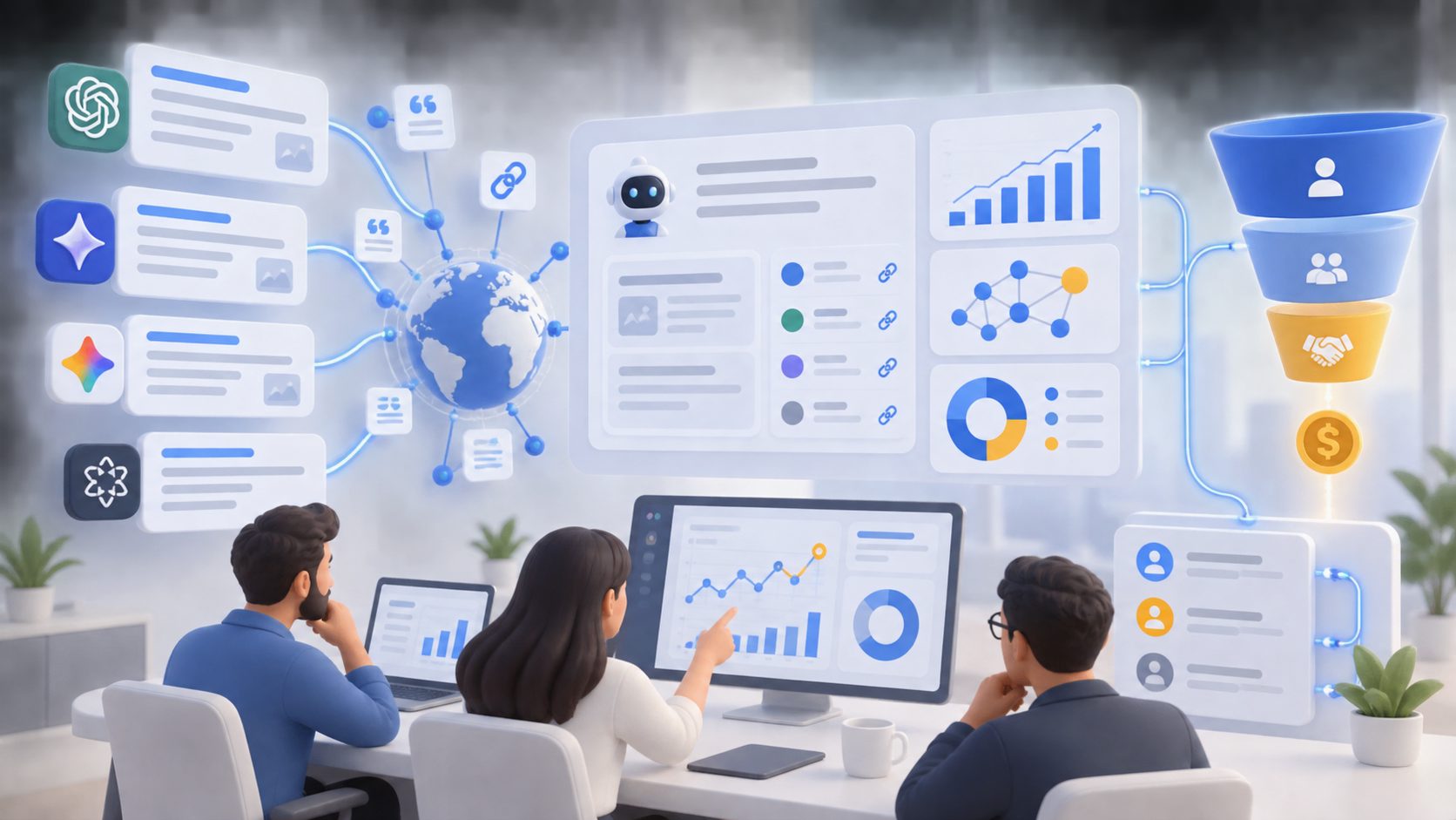Tracking conversational search brand touchpoints in CRM across AI engines and revenue stages