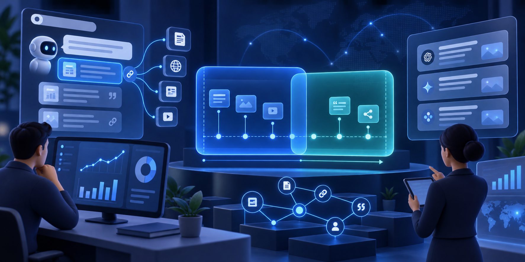 Dual operating and shadow windows for B2B AI attribution analysis