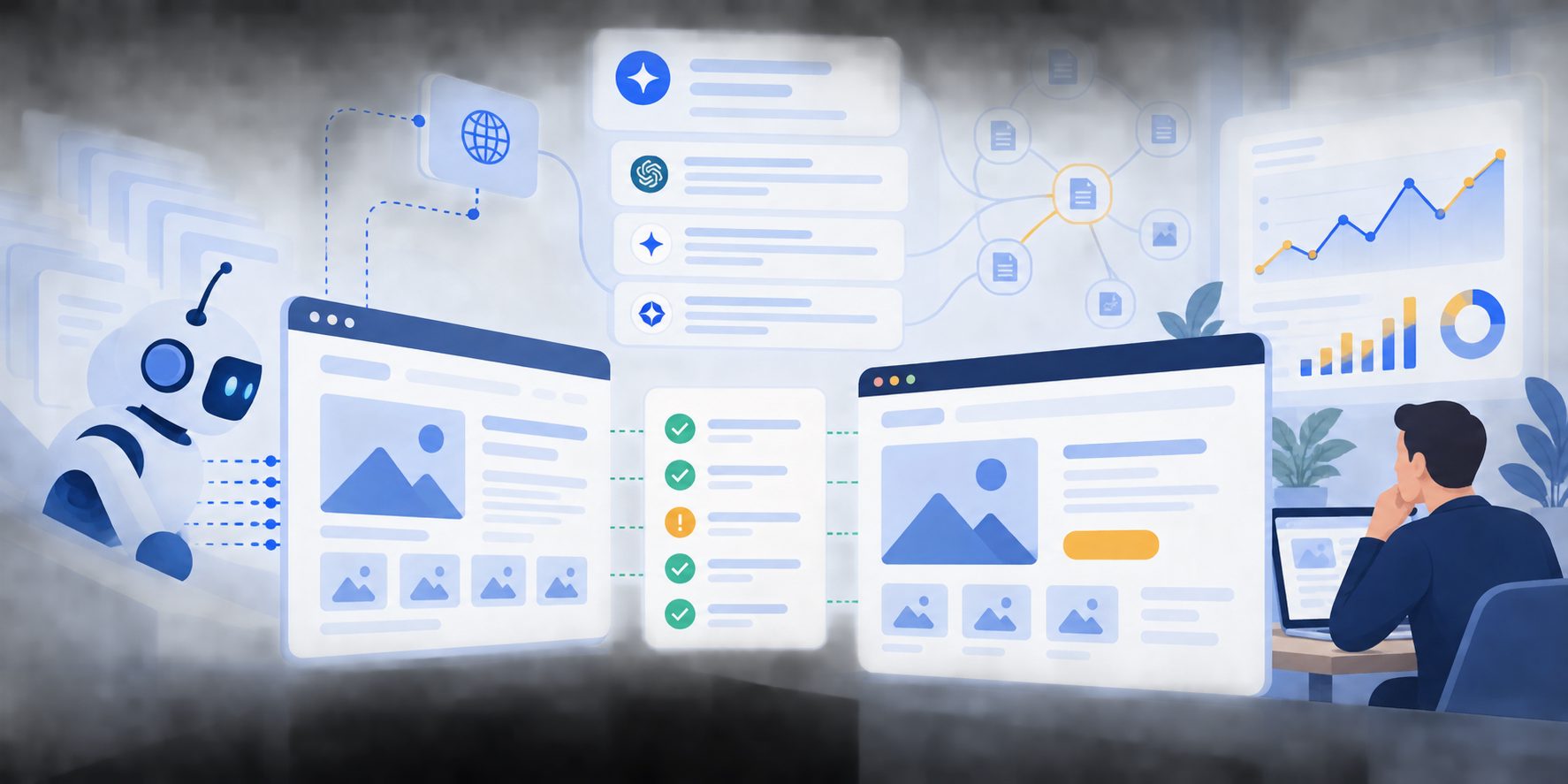 Essential-fact survival checklist comparing fetched HTML with the browser-visible product page