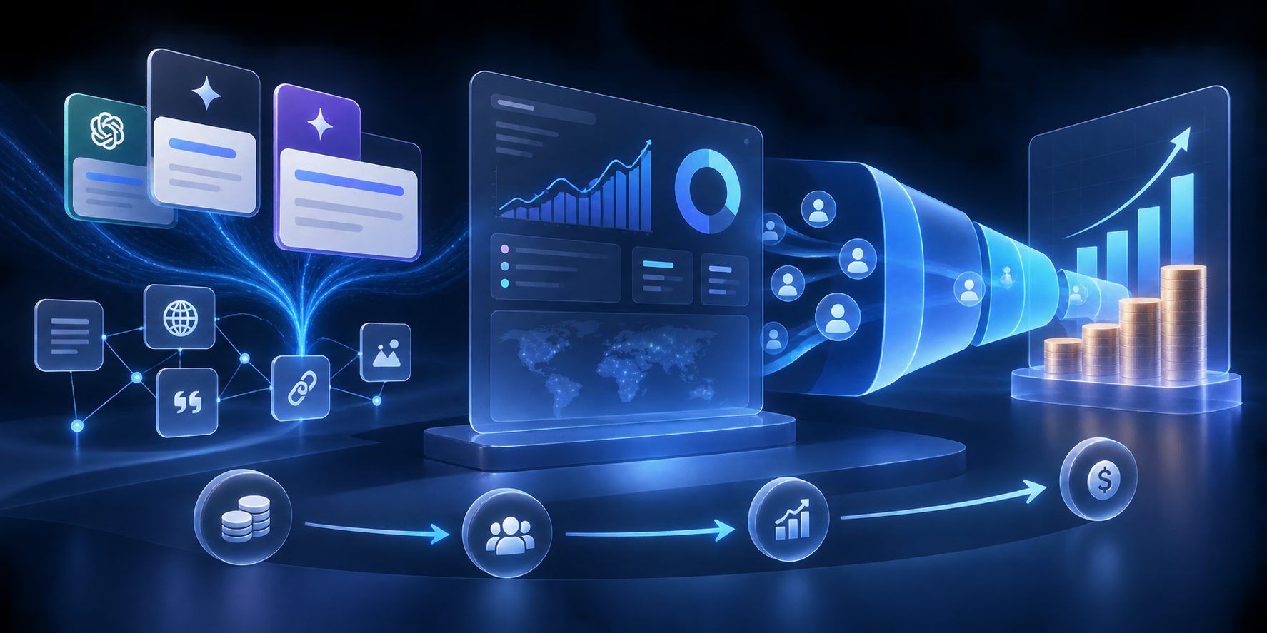 payback period for answer engine optimization model showing investment, AI visibility, pipeline, and gross profit