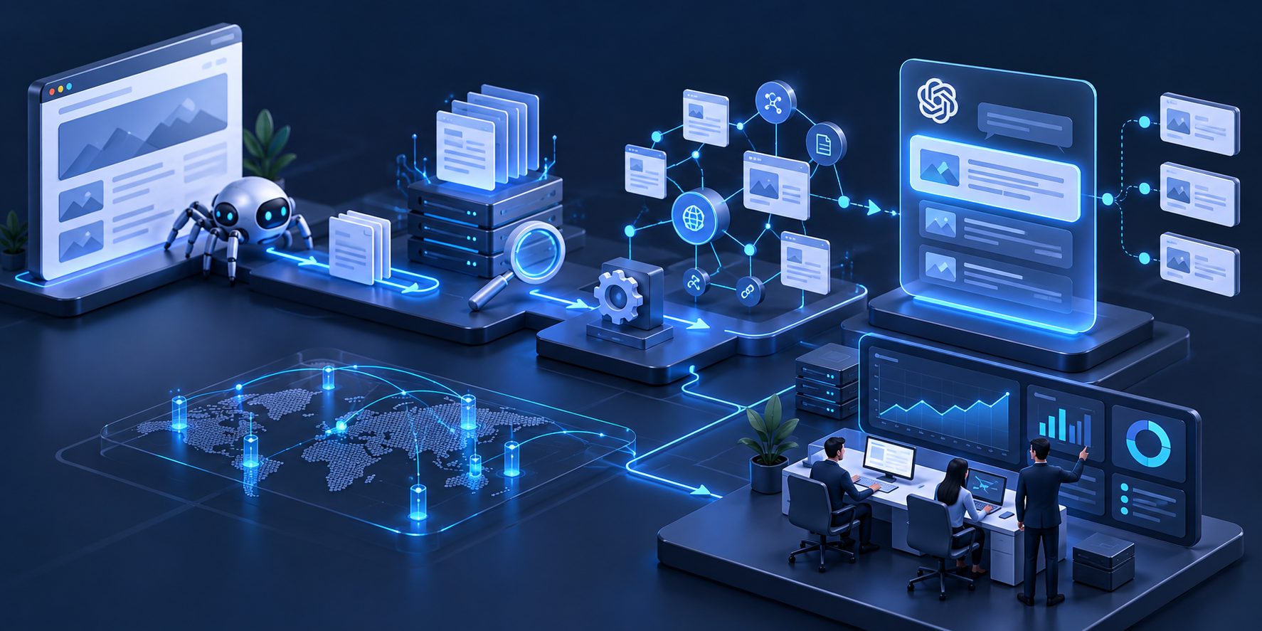ChatGPT crawling and verification workflow