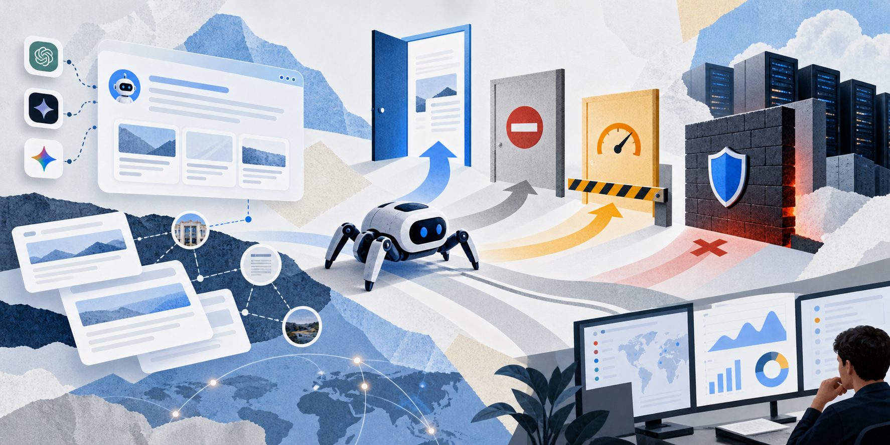 HTTP status codes handling for AI crawlers across redirects, WAF, and origin servers