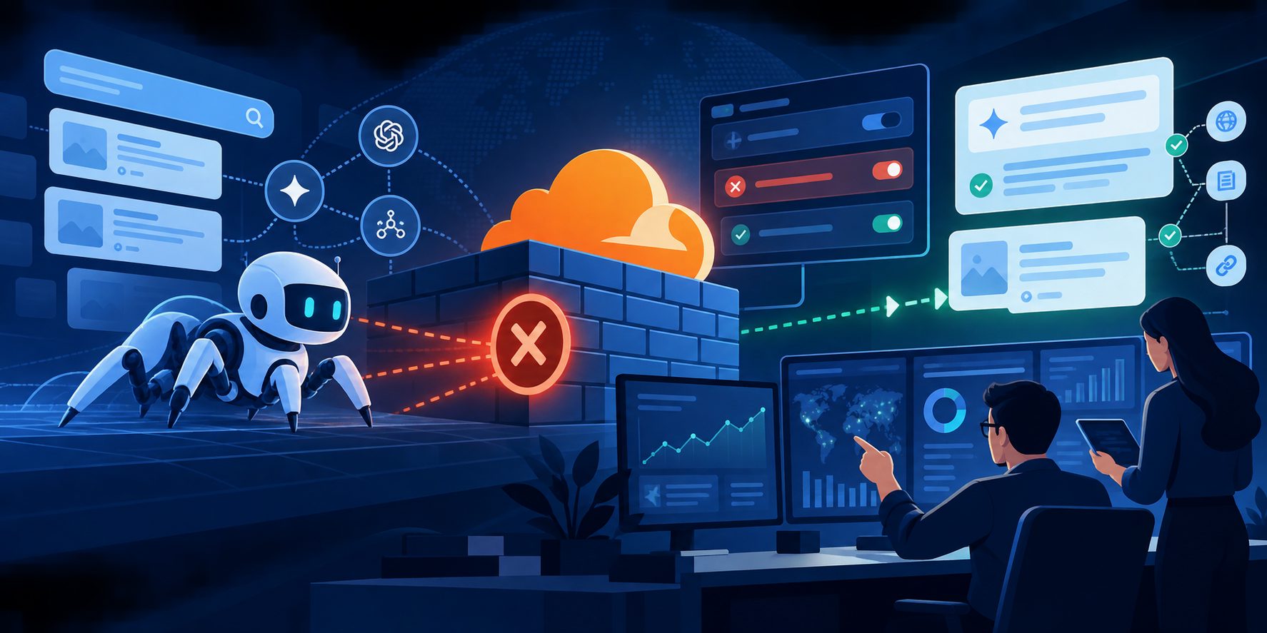 Cloudflare bot management blocking PerplexityBot diagnostic flow