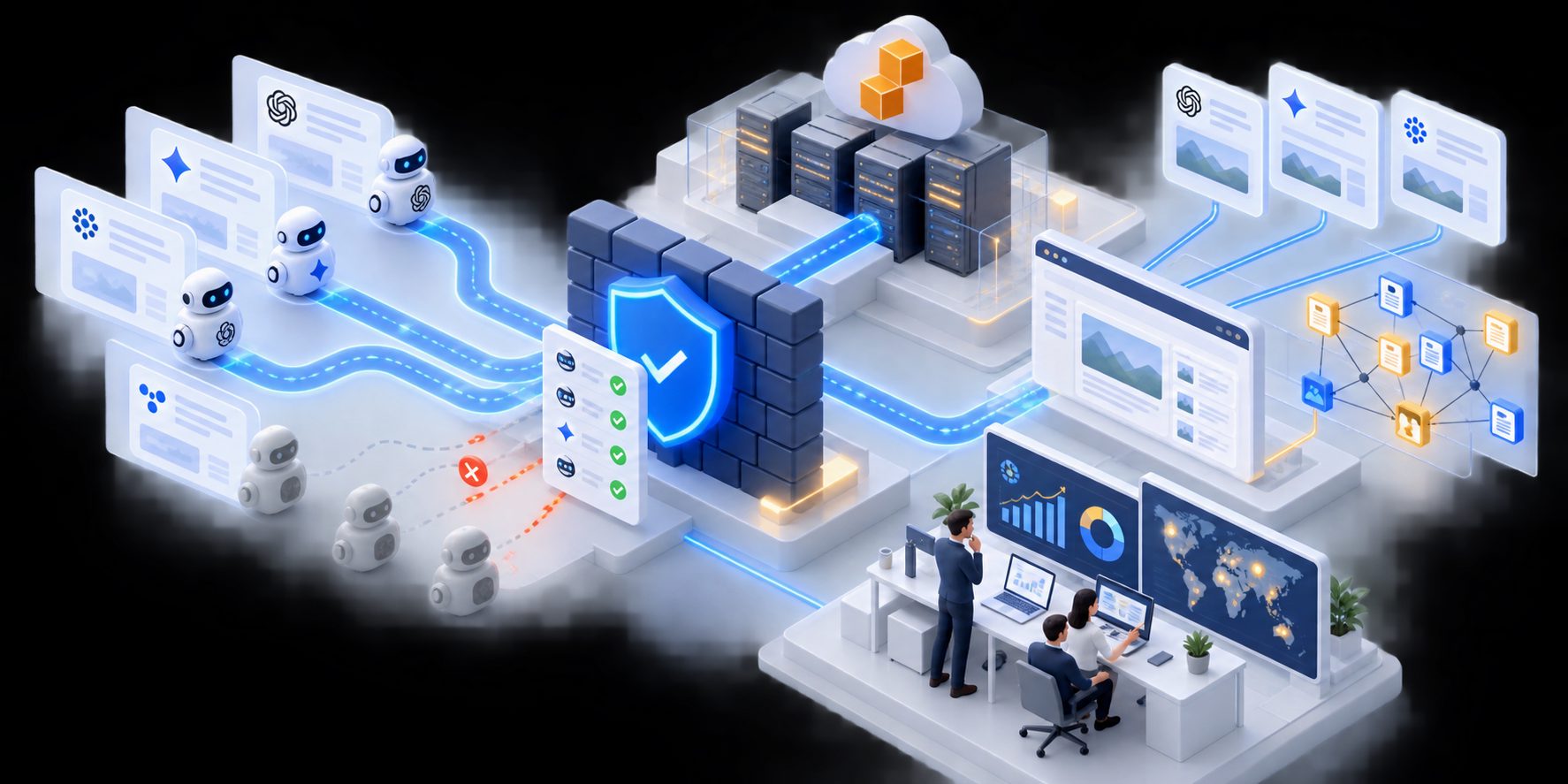 allowlist AI search agents in AWS WAF architecture