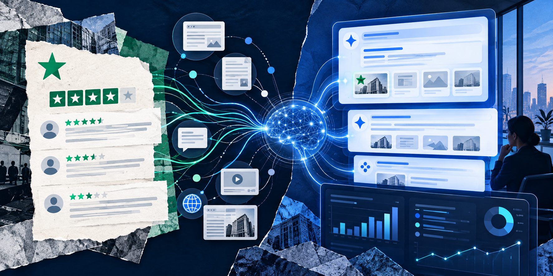 Trustpilot review signals compared with other AI search sources